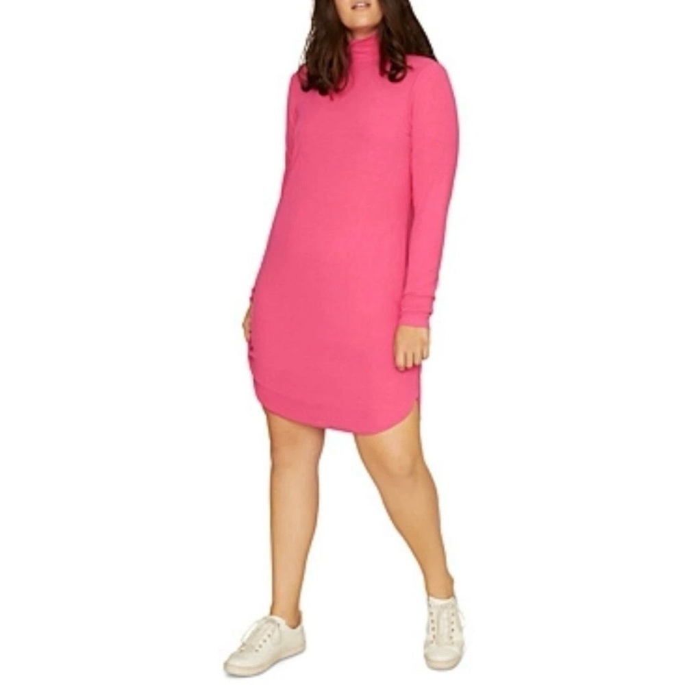 NWT Sanctuary Ribbed Stretch Mock Neck Barbie Core Dress XXS/XS